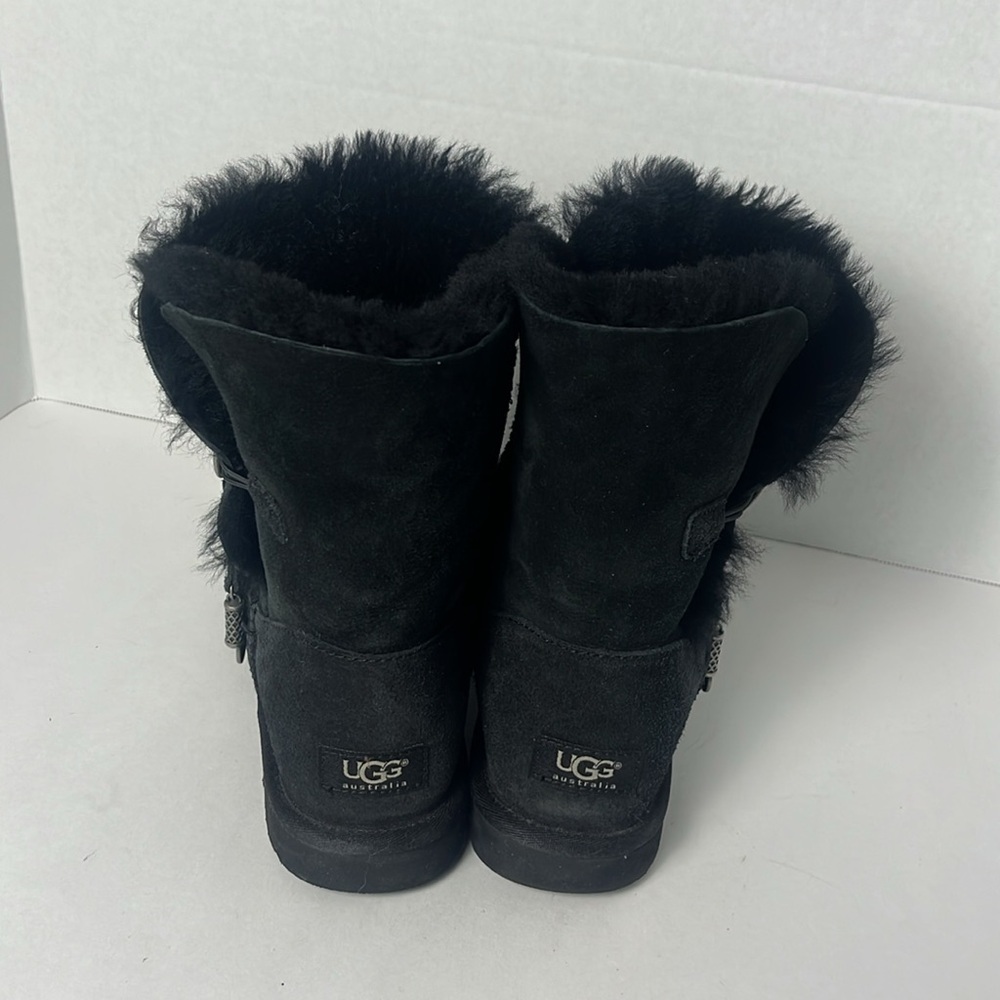 Ugg Black Azalea Charm Boots Women's Size 9 - Picture 5 of 8